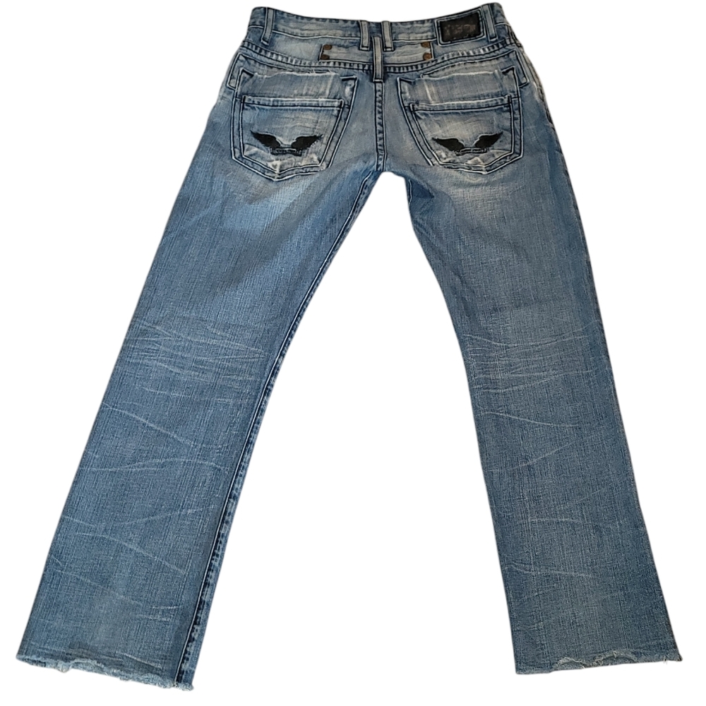 Robin Jeans Distressed Mens‎ Size 33x28 Blue B24 - Picture 3 of 11